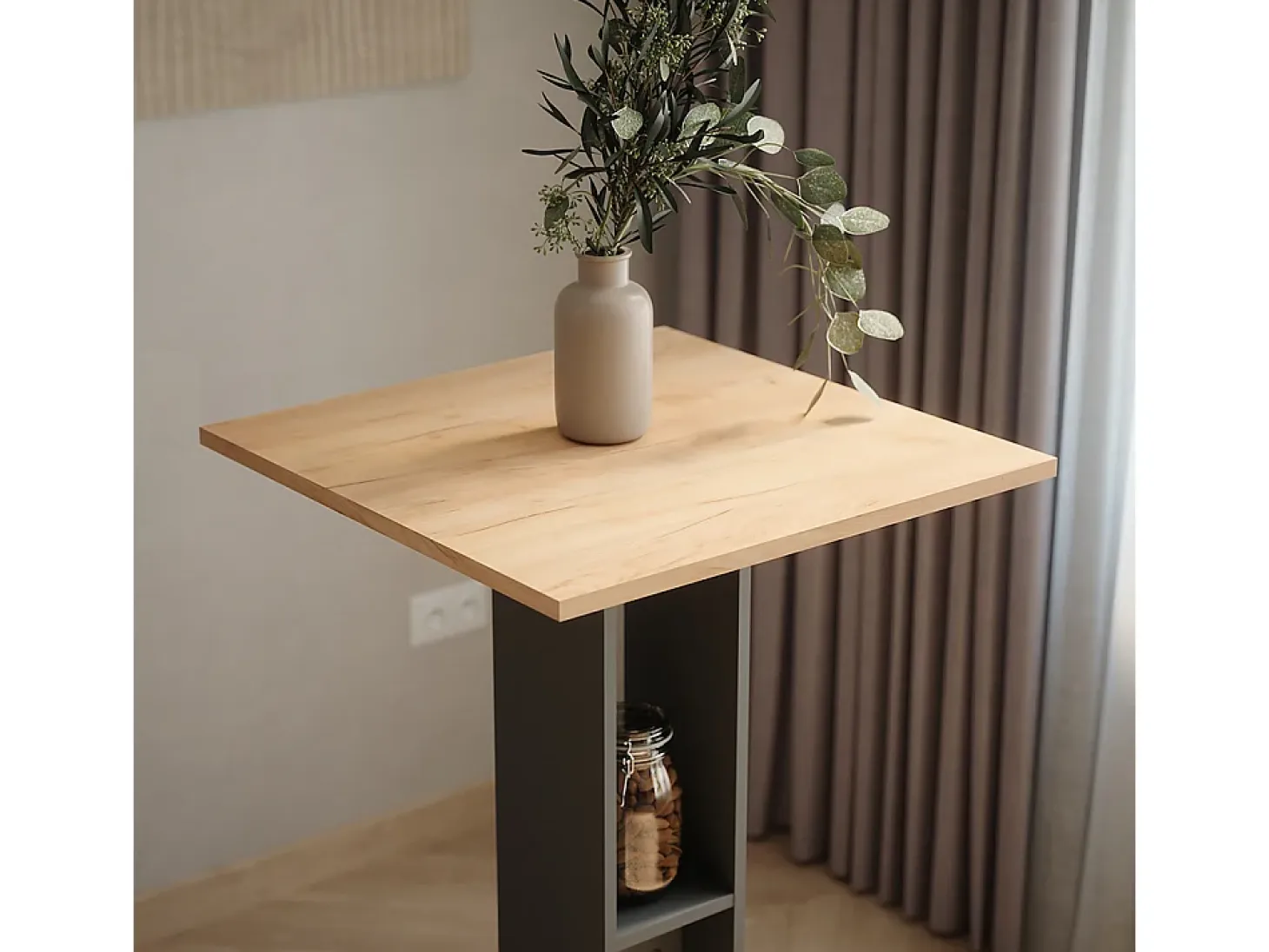 Mesa de bar oro power roble/antracita 65x65x106 repose