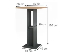 Mesa de bar oro power roble/antracita 65x65x106 repose