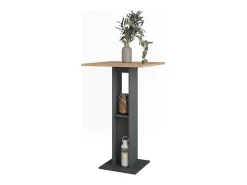Mesa de bar oro power roble/antracita 65x65x106 repose