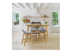 Mesa de bar rectangular de madera clara, 4 personas - Buvette