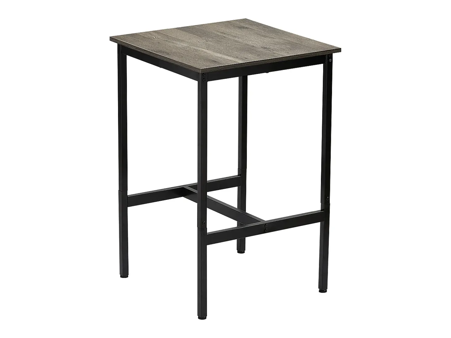 Mesa de Bar SucceBuy, 61 x 61 x 91,4 cm, Mesa Alta de Pub con Estructura Metálica Robusta, Escritorio Alto de Bar de Cócteles Estrecho y Largo, para Cocina, Salón