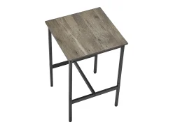 Mesa de Bar SucceBuy, 61 x 61 x 91,4 cm, Mesa Alta de Pub con Estructura Metálica Robusta, Escritorio Alto de Bar de Cócteles Estrecho y Largo, para Cocina, Salón