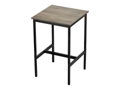 Mesa de Bar SucceBuy, 61 x 61 x 91,4 cm, Mesa Alta de Pub con Estructura Metálica Robusta, Escritorio Alto de Bar de Cócteles Estrecho y Largo, para Cocina, Salón