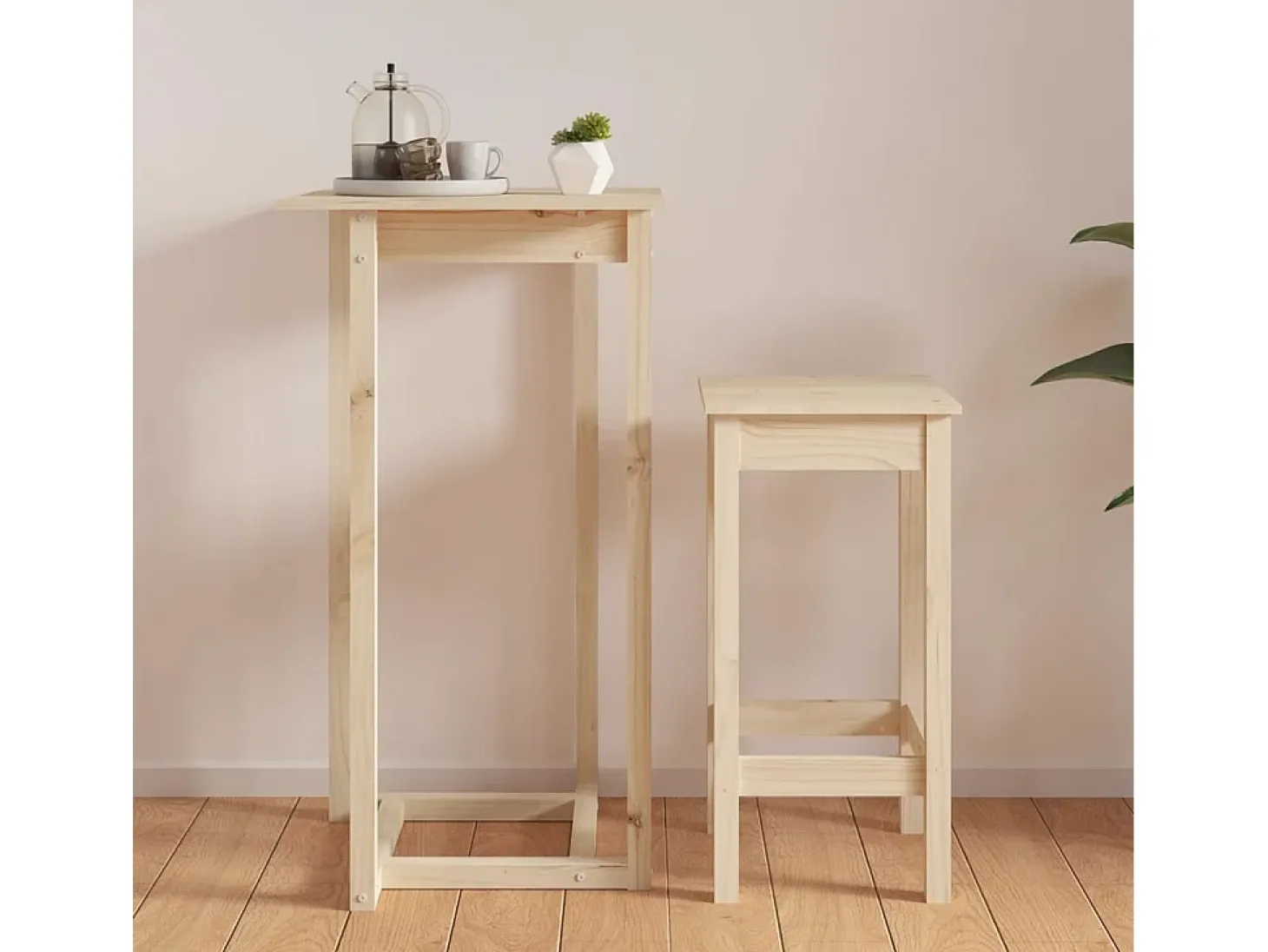 Mesa de bar 60x60x110 cm Madera maciza de pino