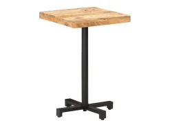 Mesa de bistró cuadrada madera de mango rugosa 50x50x75 cm