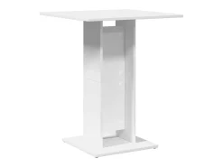 Mesa de bistró de madera contrachapada blanco 60x60x75 cm