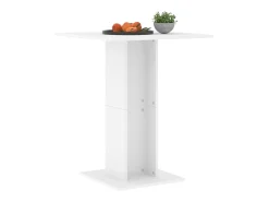 Mesa de bistró de madera contrachapada blanco 60x60x75 cm