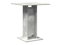 Mesa de bistró de madera contrachapada gris 60x60x75 cm