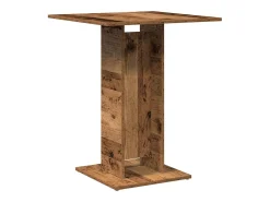 Mesa de bistró de madera de ingeniería envejecida 60x60x75 cm