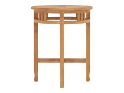 Mesa de bistró de madera maciza de teca Ø60x75,5 cm