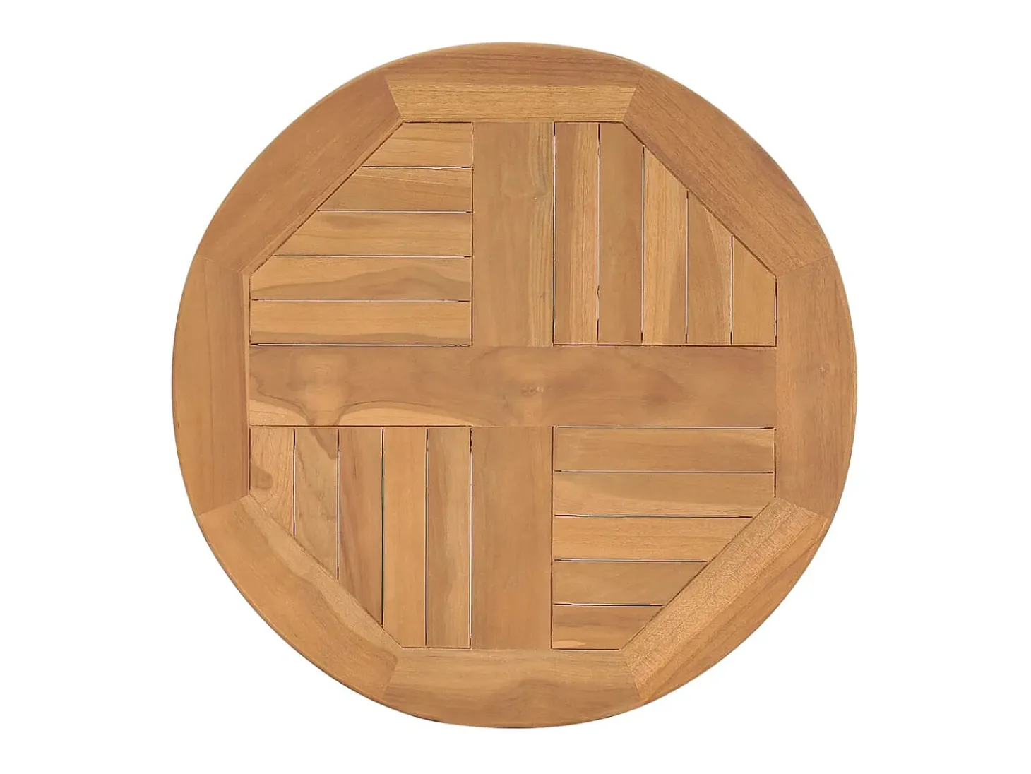 Mesa de bistró de madera maciza de teca Ø60x75,5 cm