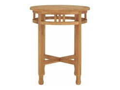 Mesa de bistró de madera maciza de teca Ø60x75,5 cm