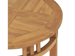 Mesa de bistró de madera maciza de teca Ø60x75,5 cm