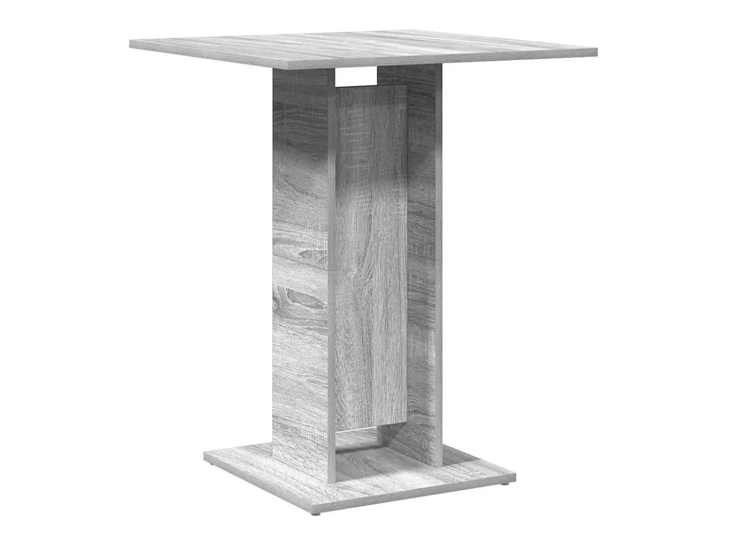 Mesa de bistró madera contrachapada gris Sonoma 60x60x75 cm