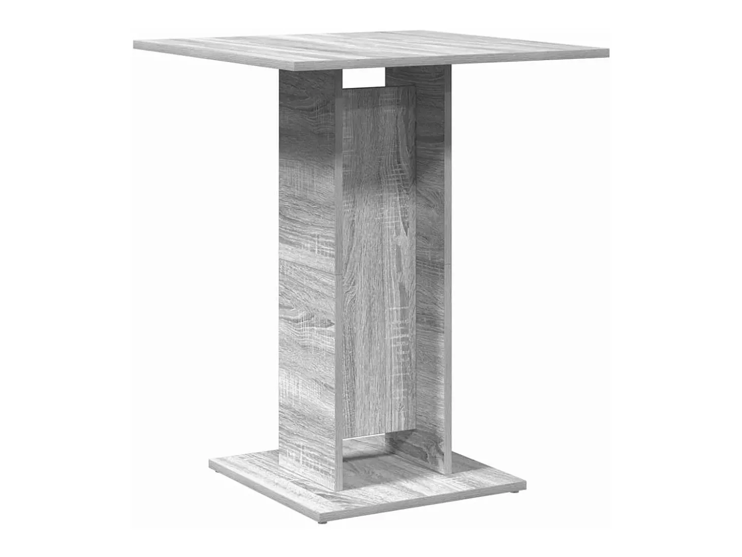 Mesa de bistró madera contrachapada gris Sonoma 60x60x75 cm