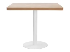 Mesa de bistró marrón claro 80x80 cm MDF