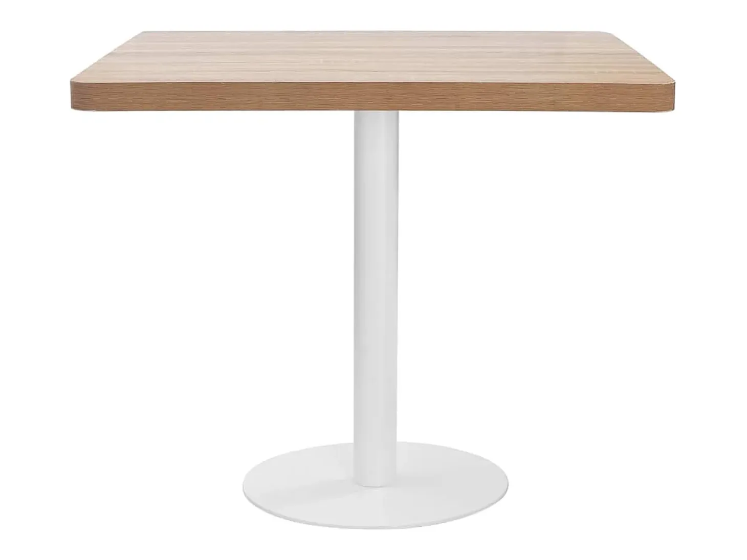 Mesa de bistró marrón claro 80x80 cm MDF