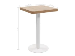 Mesa de bistró marrón claro 50x50 cm MDF