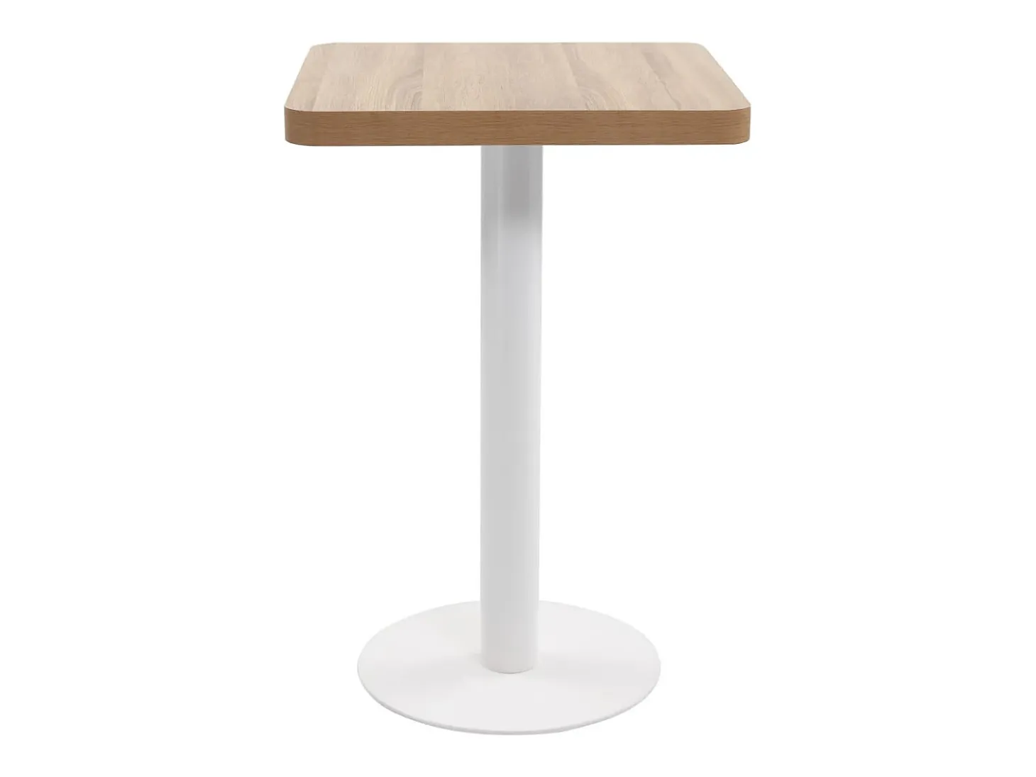 Mesa de bistró marrón claro 50x50 cm MDF