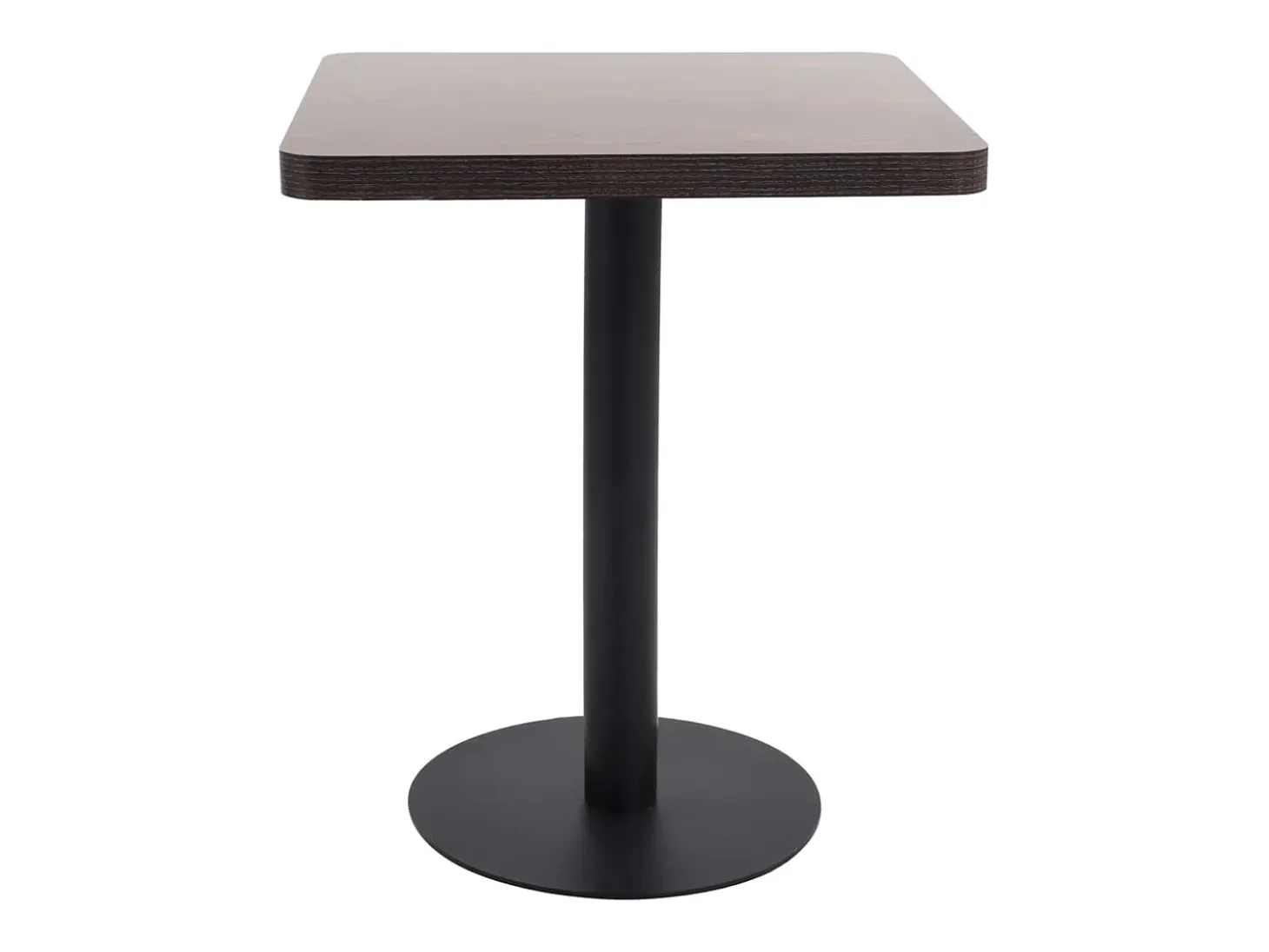Mesa de bistró marrón oscuro 60x60 cm MDF