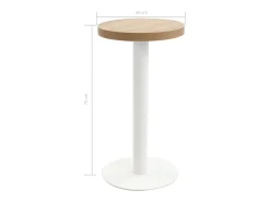 Mesa de bistró MDF marrón claro 40 cm