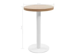 Mesa de bistró MDF marrón claro 50 cm