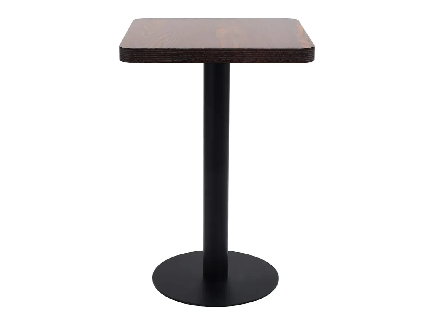 Mesa de bistró MDF marrón oscuro 50x50 cm ES237981