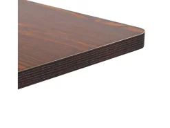 Mesa de bistró MDF marrón oscuro 50x50 cm ES237981