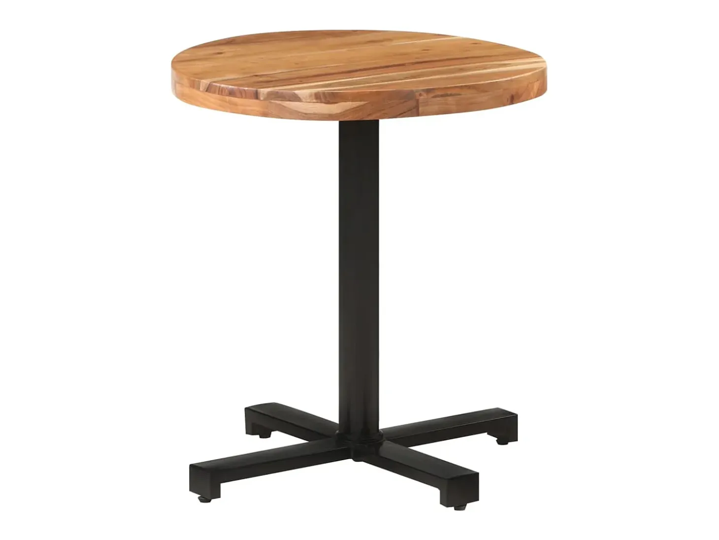 Mesa de bistró redonda madera maciza de mango Ø70x75 cm