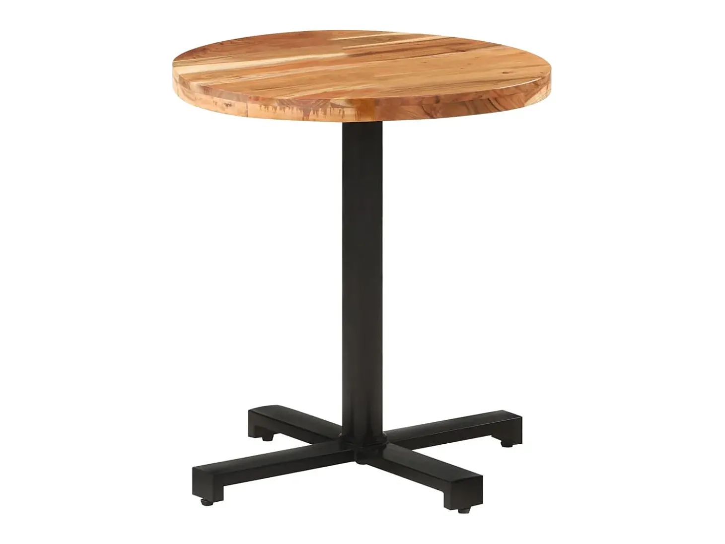 Mesa de bistró redonda madera maciza de mango Ø70x75 cm