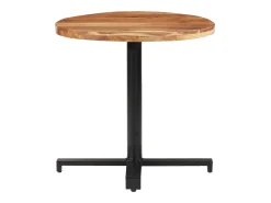 Mesa de bistró redonda madera maciza de mango Ø80x75 cm ES803573