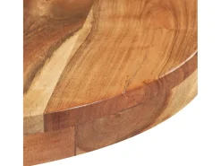 Mesa de bistró redonda madera maciza de mango Ø80x75 cm ES803573