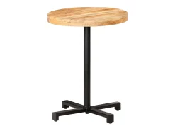 Mesa de bistró redonda madera de mango rugosa Ø60x75 cm