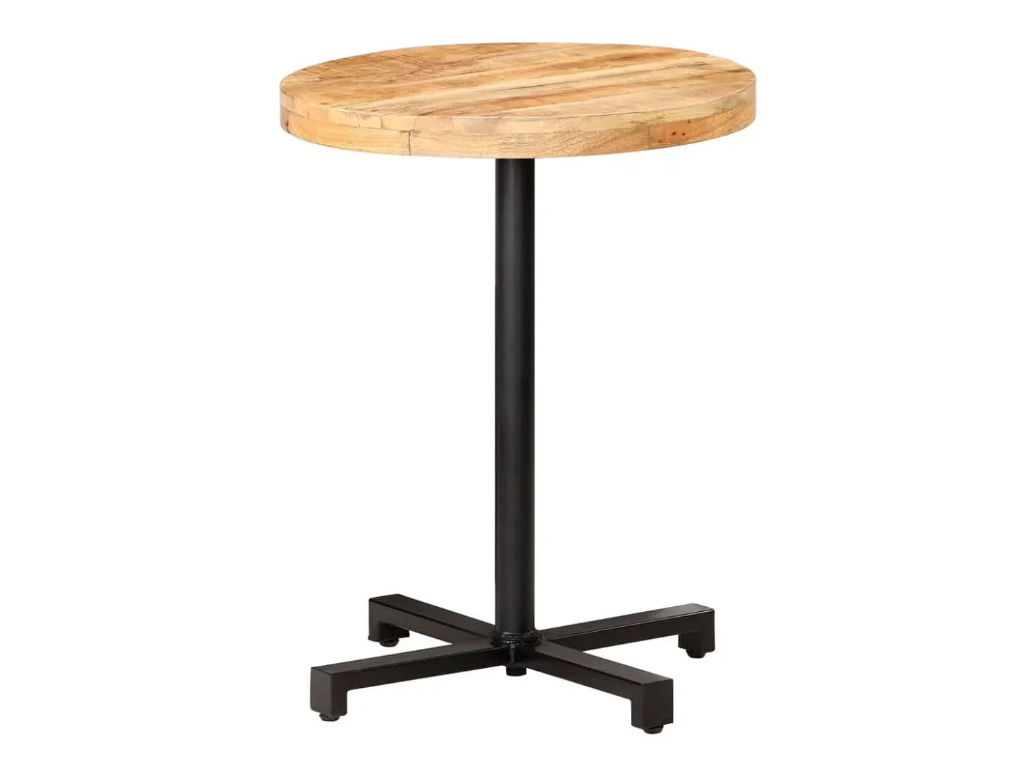 Mesa de bistró redonda madera de mango rugosa Ø60x75 cm