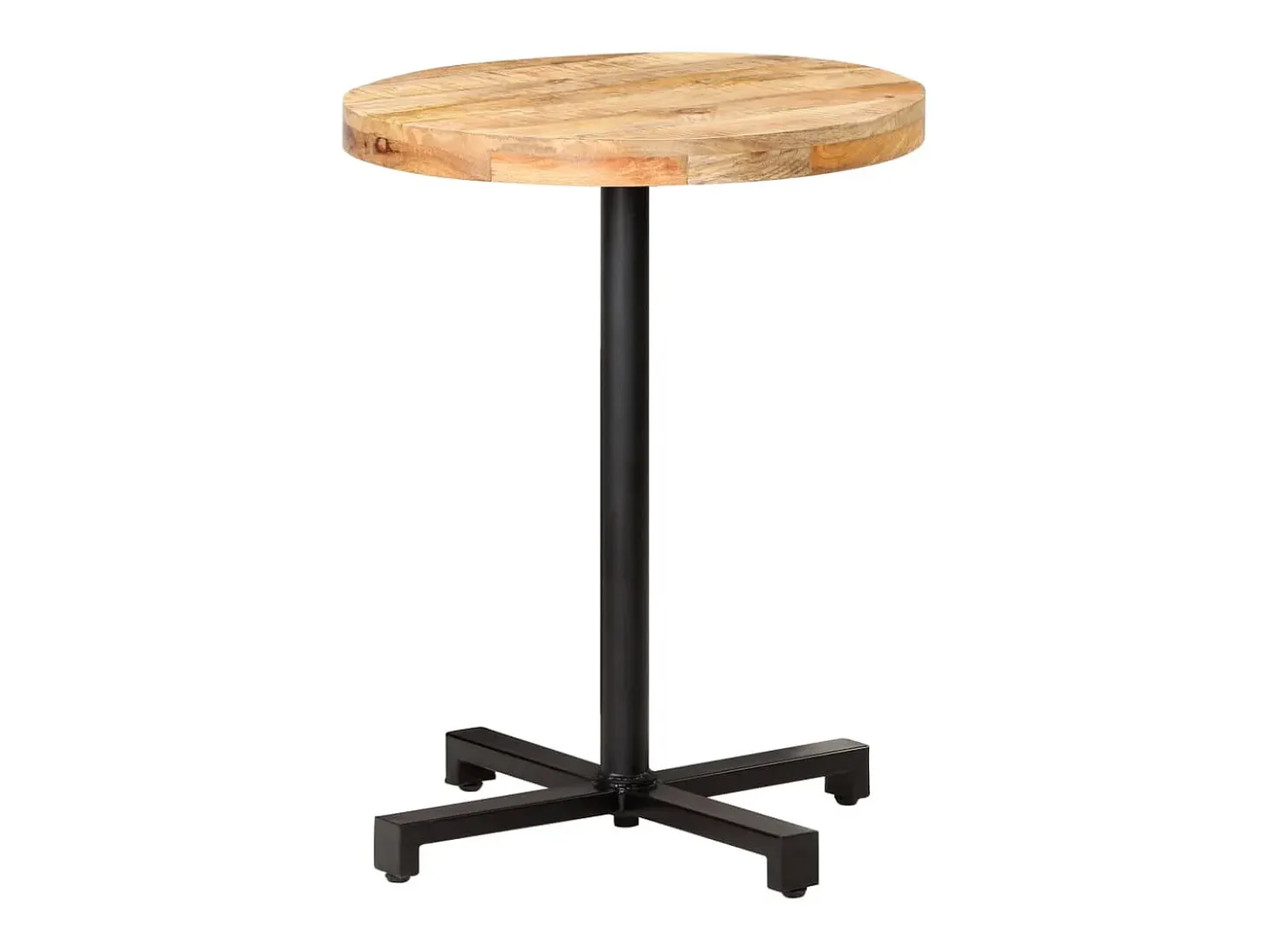 Mesa de bistró redonda madera de mango rugosa Ø60x75 cm