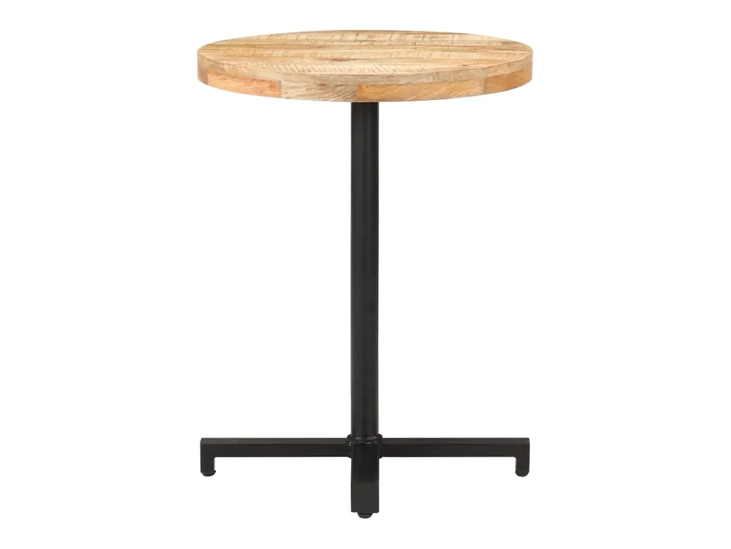 Mesa de bistró redonda madera de mango rugosa Ø60x75 cm