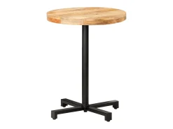 Mesa de bistró redonda madera de mango rugosa Ø60x75 cm