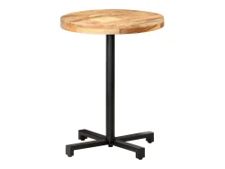 Mesa de bistró redonda madera de mango rugosa Ø60x75 cm