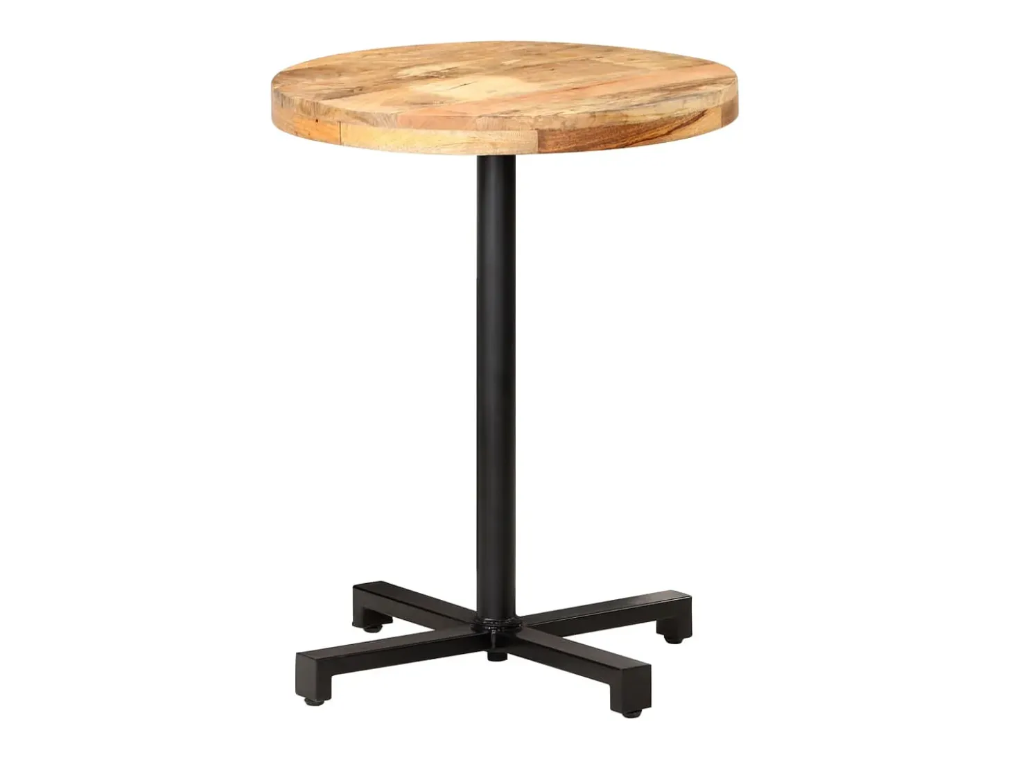 Mesa de bistró redonda madera de mango rugosa Ø60x75 cm