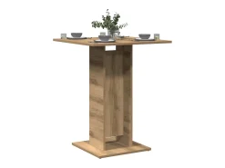 Mesa de bistro de roble artesanal 60x60x75 cm madera de ingeniería