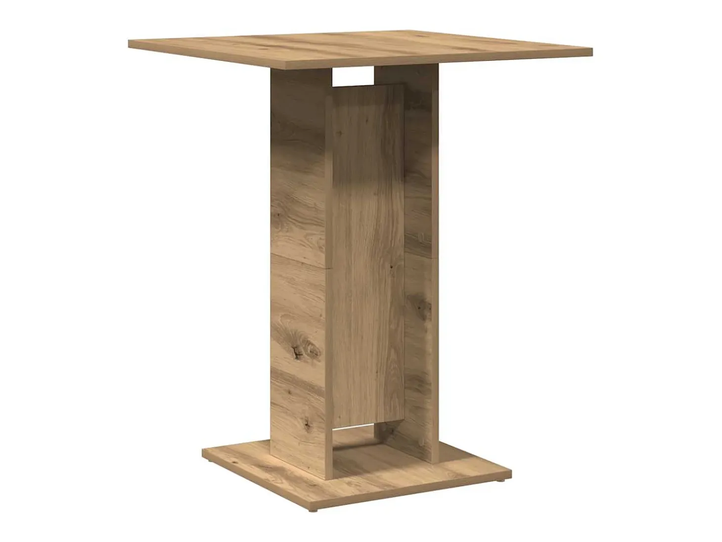 Mesa de bistro de roble artesanal 60x60x75 cm madera de ingeniería