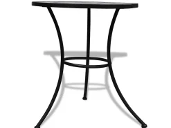 Mesa de bistro terraza mosaico negro y blanco 60 cm ES147966