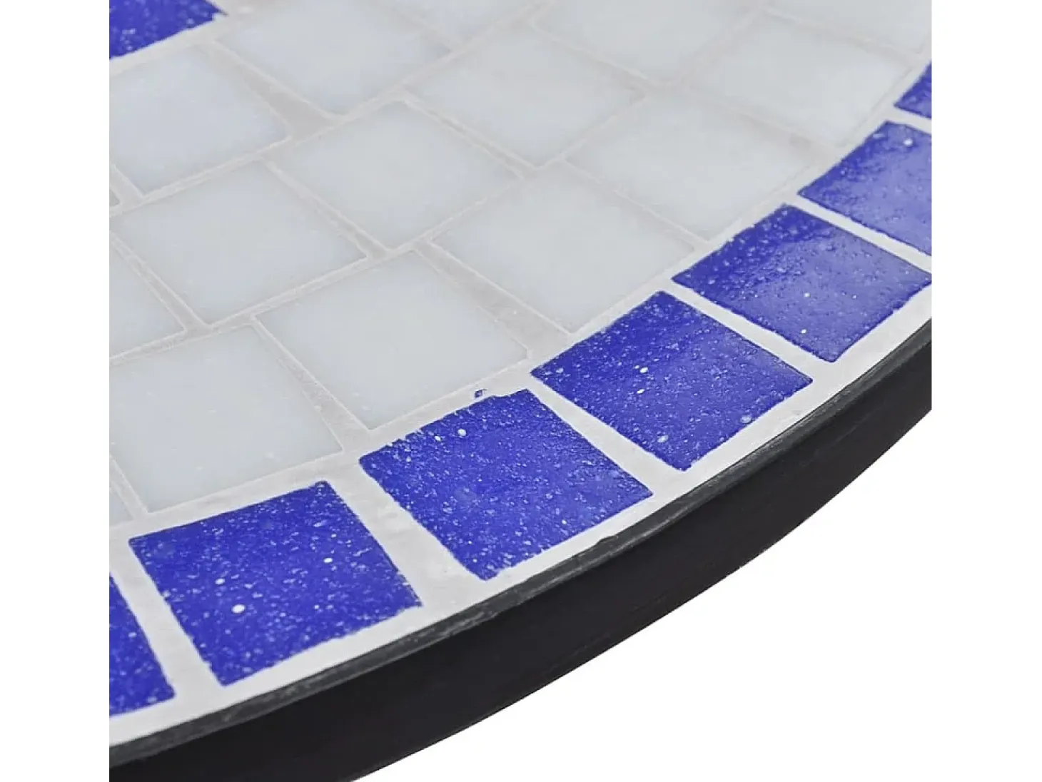 Mesa de bistro terraza mosaico azul y blanco 60 cm ES895741