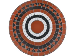 Mesa de bistro terraza mosaico terracota y blanco 60 cm ES412532