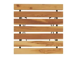 Mesa de cafetería plegable teca maciza y acero 55x54x71 cm ES470967