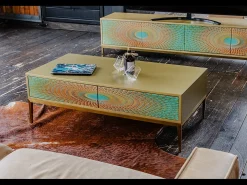 Mesa de centro - Verde Madera - 60 x 120 cm - LAGO