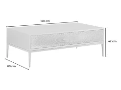 Mesa de centro - Verde Madera - 60 x 120 cm - LAGO
