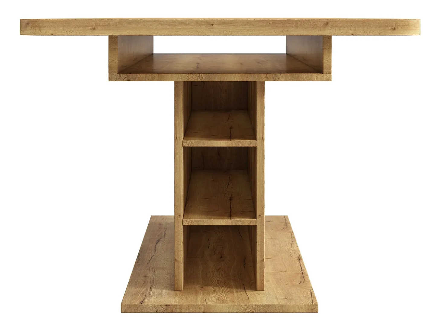 Mesa de centro elevable para 4-6 personas - patas de madera - color natural claro (130x70x75 cm)