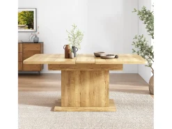 Mesa de centro elevable para 4-6 personas - patas de madera - color natural claro (130x70x75 cm)
