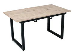 Mesa de centro elevable para 4-6 personas - patas de metal - natural claro (140-180x80x75 cm)